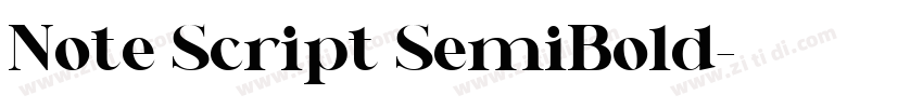 Note Script SemiBold字体转换